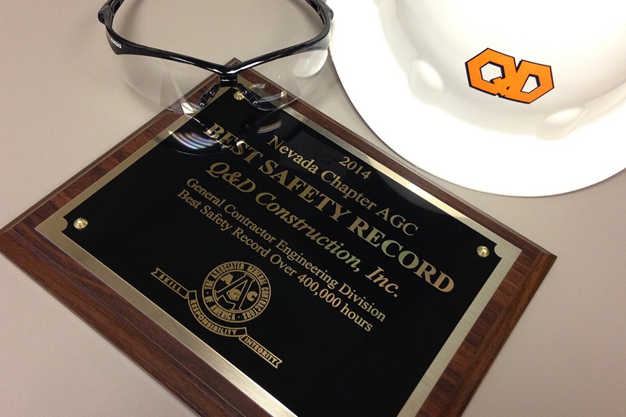 Q&D Heavy/Civil Group Wins Safety Award
