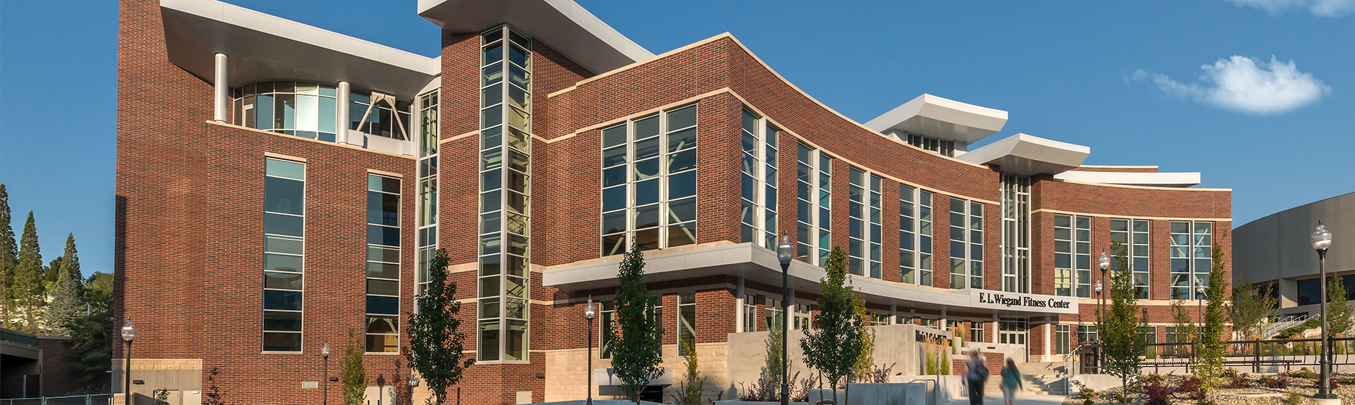 exterior of wiegand fitness center for students